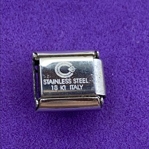 💛 Y2K Stainless Steel 18k Gold Santa Sleigh Charm Link - Picture 2 of 2
